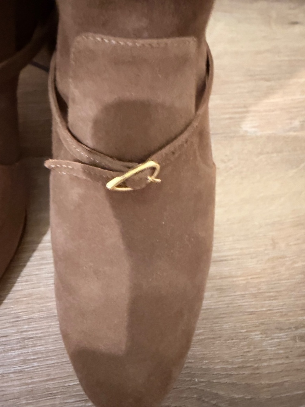 PRISTINE Jennifer Chamandi Dani 65 Tan Suede Ankle Boots - Worn Once! Size 8.5 - Picture 3 of 7
